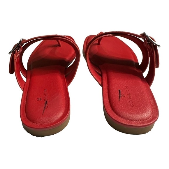 CASLON Circa Red Leather Sandals Size 7 - Picture 7 of 7